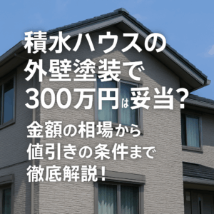 積水ハウスの外壁塗装で300万円は妥当？金額の相場から値引きの条件まで徹底解説！