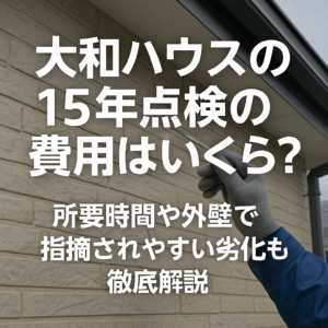 大和ハウスの15年点検の費用はいくら？所要時間や外壁で指摘されやすい劣化も徹底解説