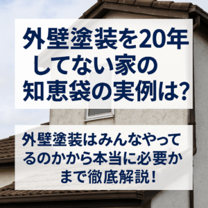 外壁塗装を20年してない家の知恵袋の実例は?外壁塗装はみんなやってるのかから本当に必要かまで徹底解説!