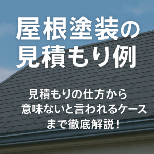 屋根塗装の見積もり例｜見積もりの仕方から意味ないと言われるケースまで徹底解説！