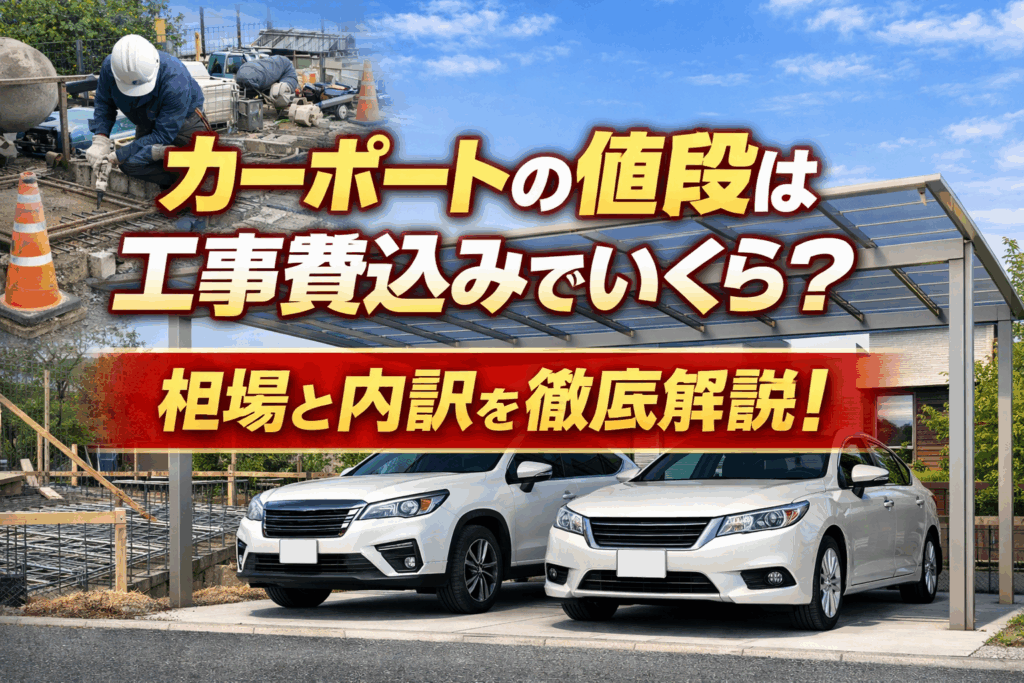 カーポートの値段は工事費込みでいくら？相場と内訳を徹底解説！