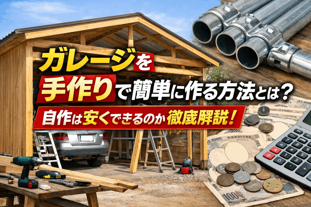 ガレージを手作りで簡単に作る方法とは？自作は安くできるのか徹底解説！