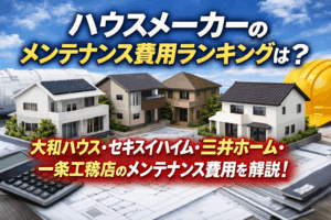 ハウスメーカーのメンテナンス費用ランキングは？大和ハウス・セキスイハイム・三井ホーム・一条工務店のメンテナンス費用を解説！