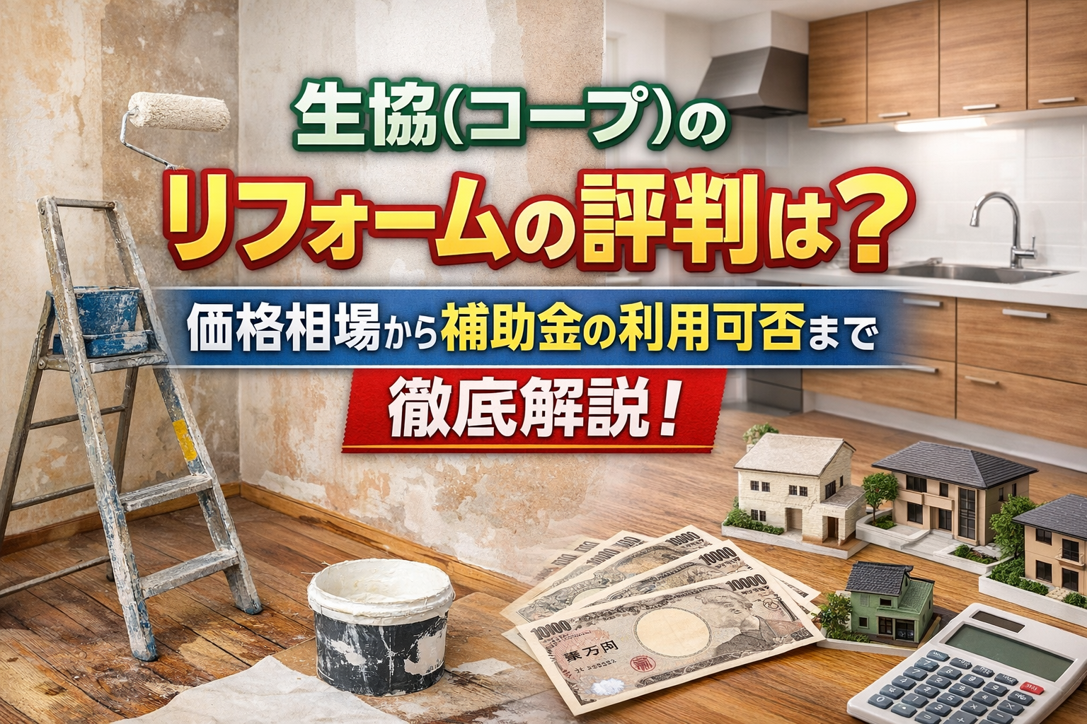 生協(コープ)のリフォームの評判は？価格相場から補助金の利用可否まで徹底解説！