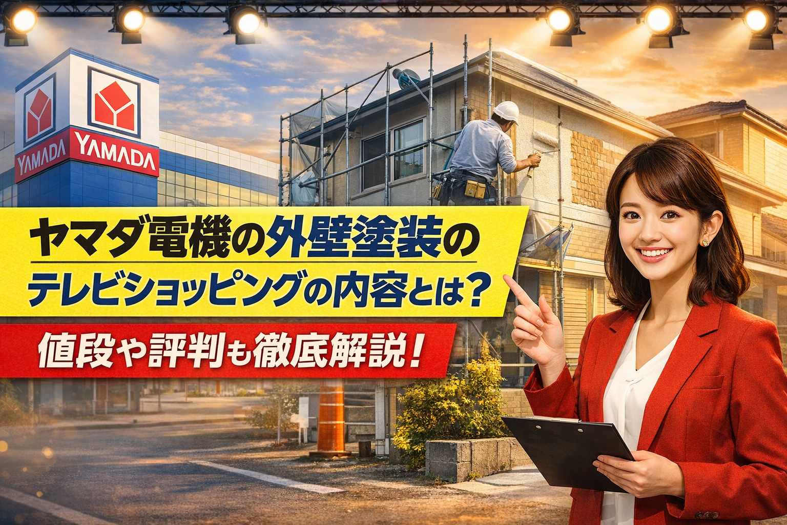 ヤマダ電機の外壁塗装のテレビショッピングの内容とは?値段や評判も徹底解説!